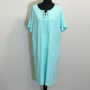 Quacker Factory Lace Up Dress EUC